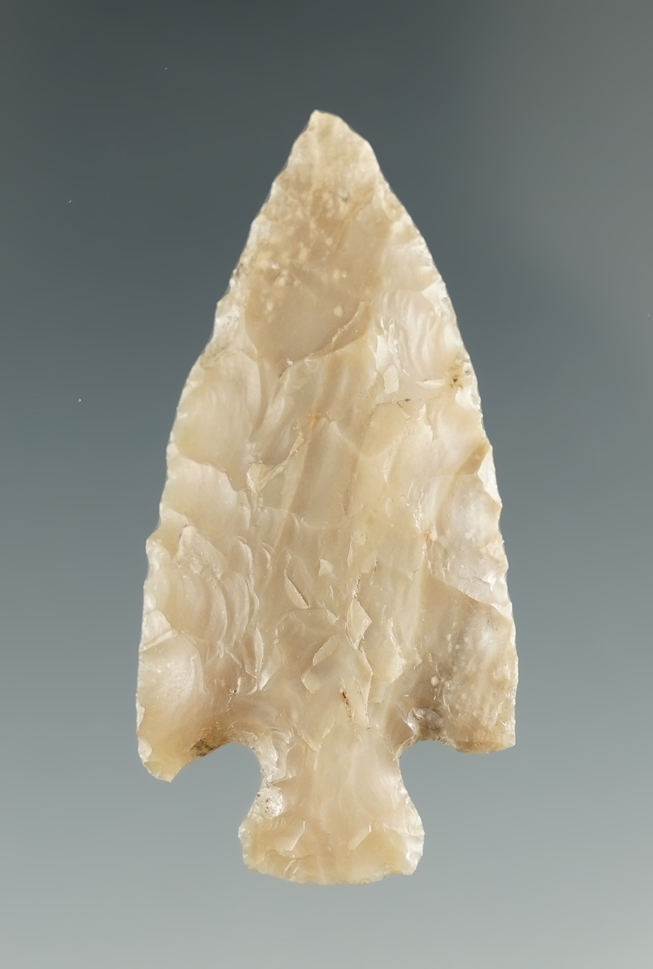 1 5/8" Cornernotch Point made from gray Agate. Found near the Columbia River, OR.