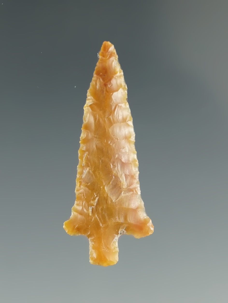 1 1/4" Wallula Gap made from yellow Agate. Found near the Columbia River, OR.