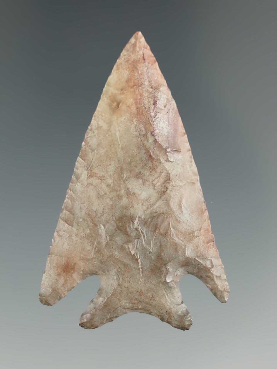 2" Elko eared classic made from gray Jasper. Found near the Columbia River, OR.