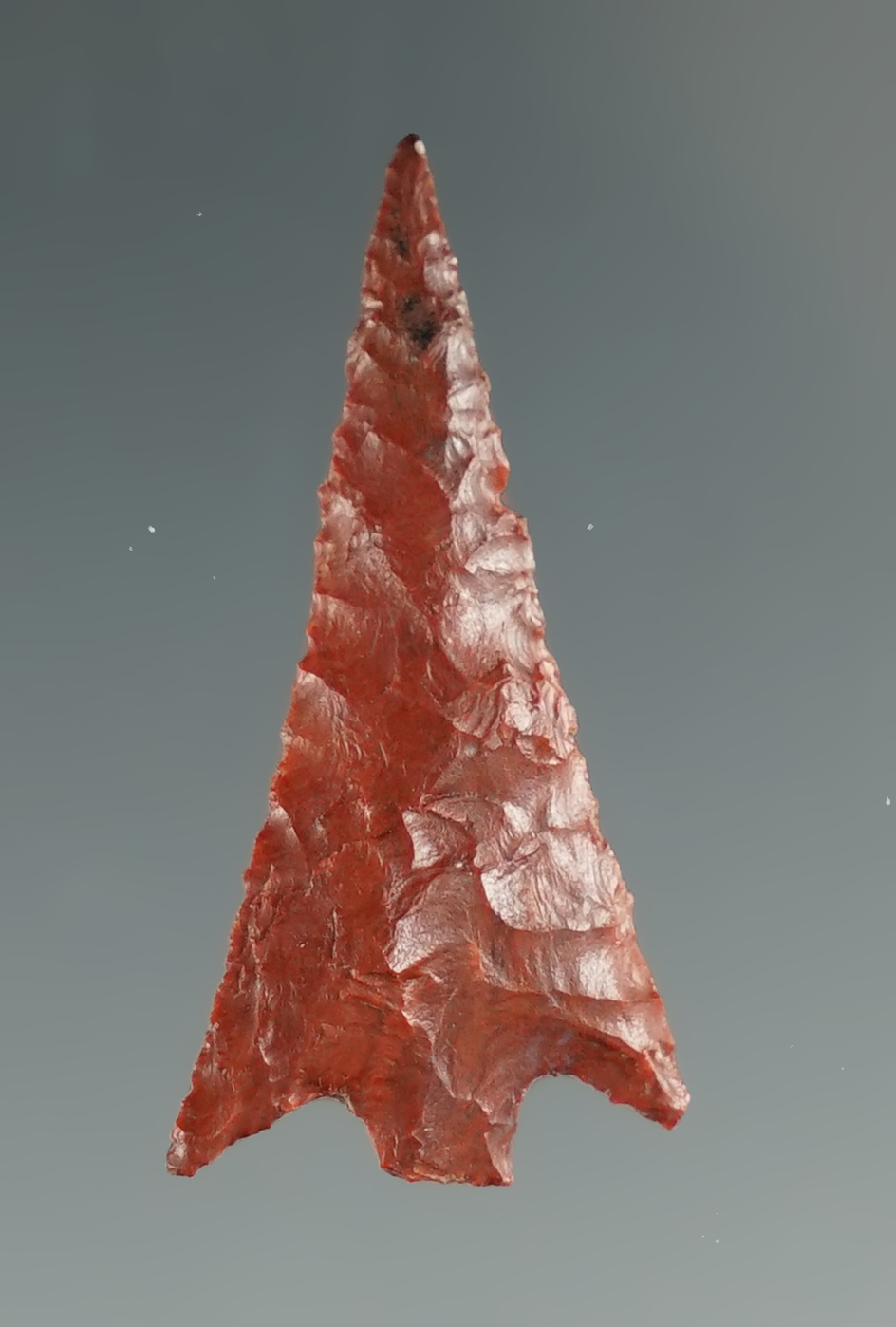 1 3/16" Wallula Gap made from red Jasper. Found near the Columbia River, OR.