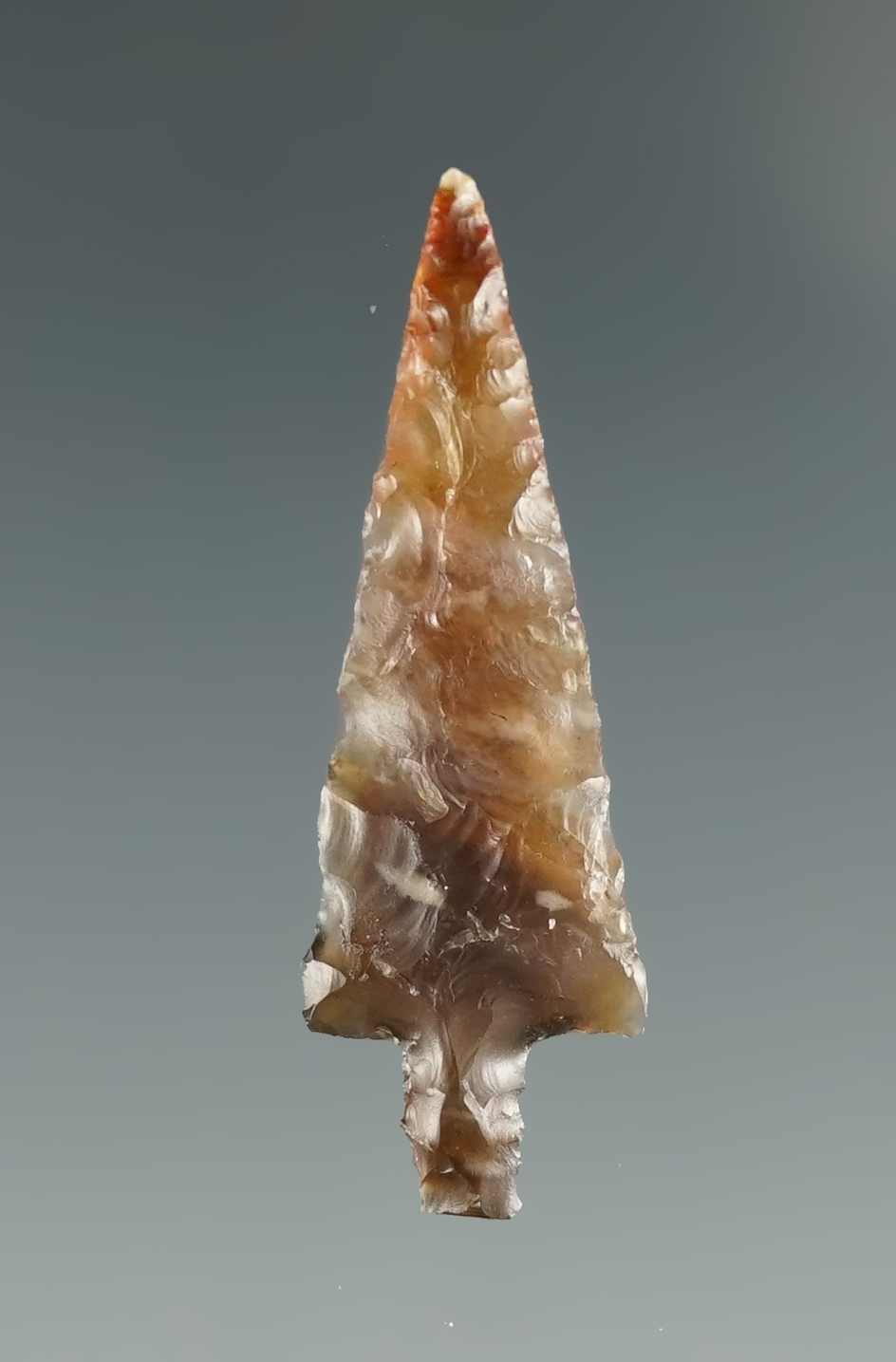 1 3/16" Wallula Gap Square Stem made from translucent brown Agate. Columbia River, OR.