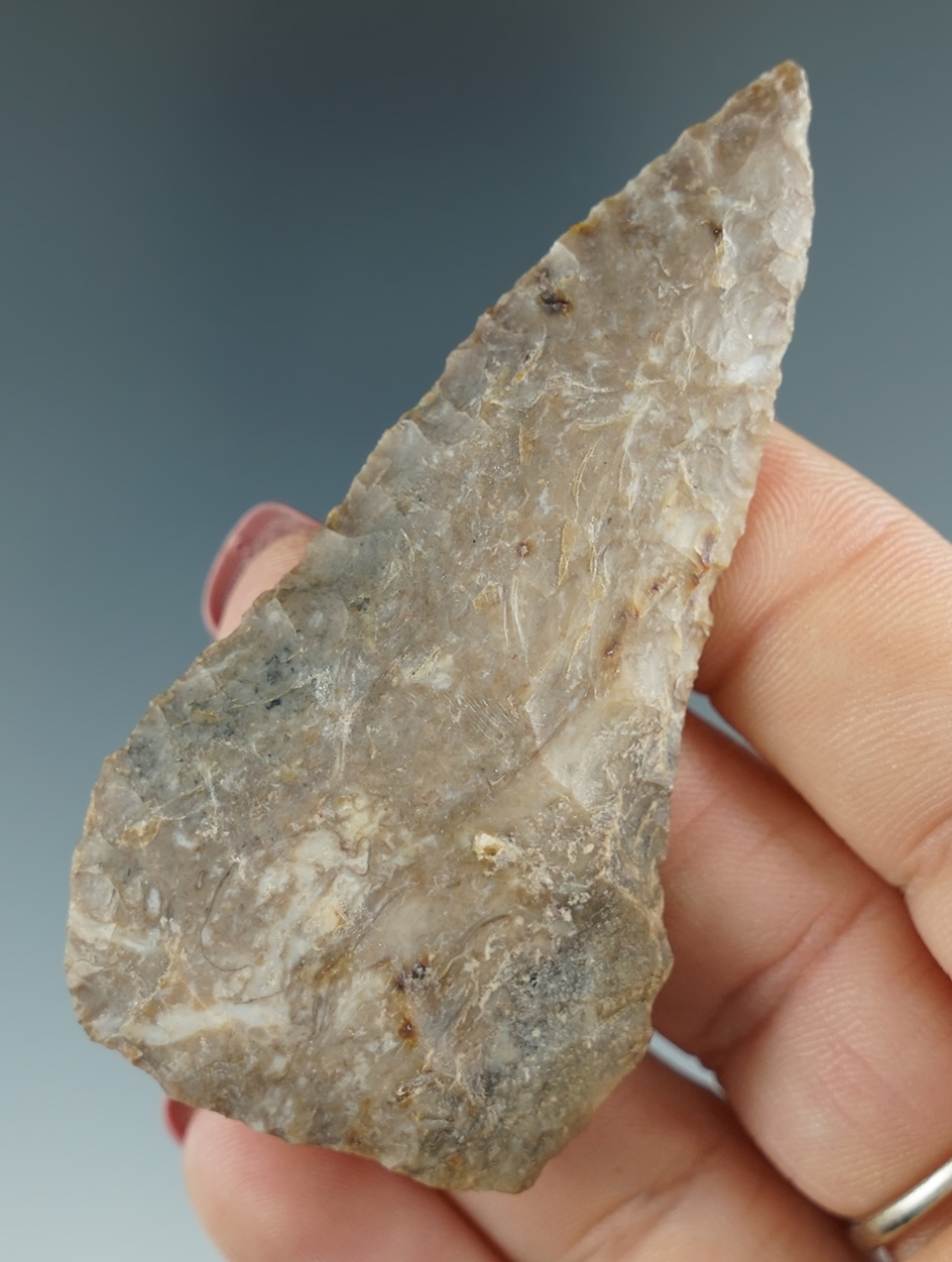 2 7/8" Plateau Pentagonal Knife made from purple Jasper. Found near the Columbia River, OR.