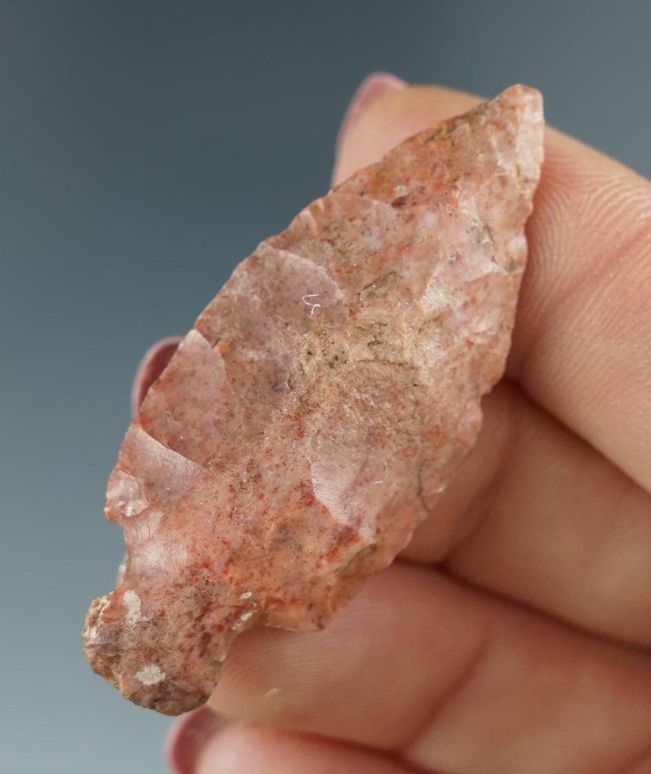 1 7/8" Merrybelle Var. II, made from red Jasper. Found near the Columbia River, OR.