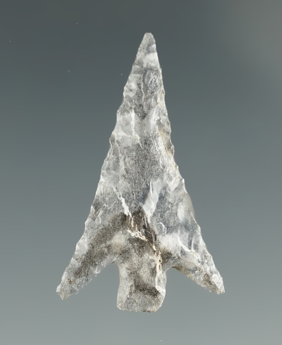 1 1/8" Columbia Plateau made from gray and white Agate. Found near the Columbia River, OR.