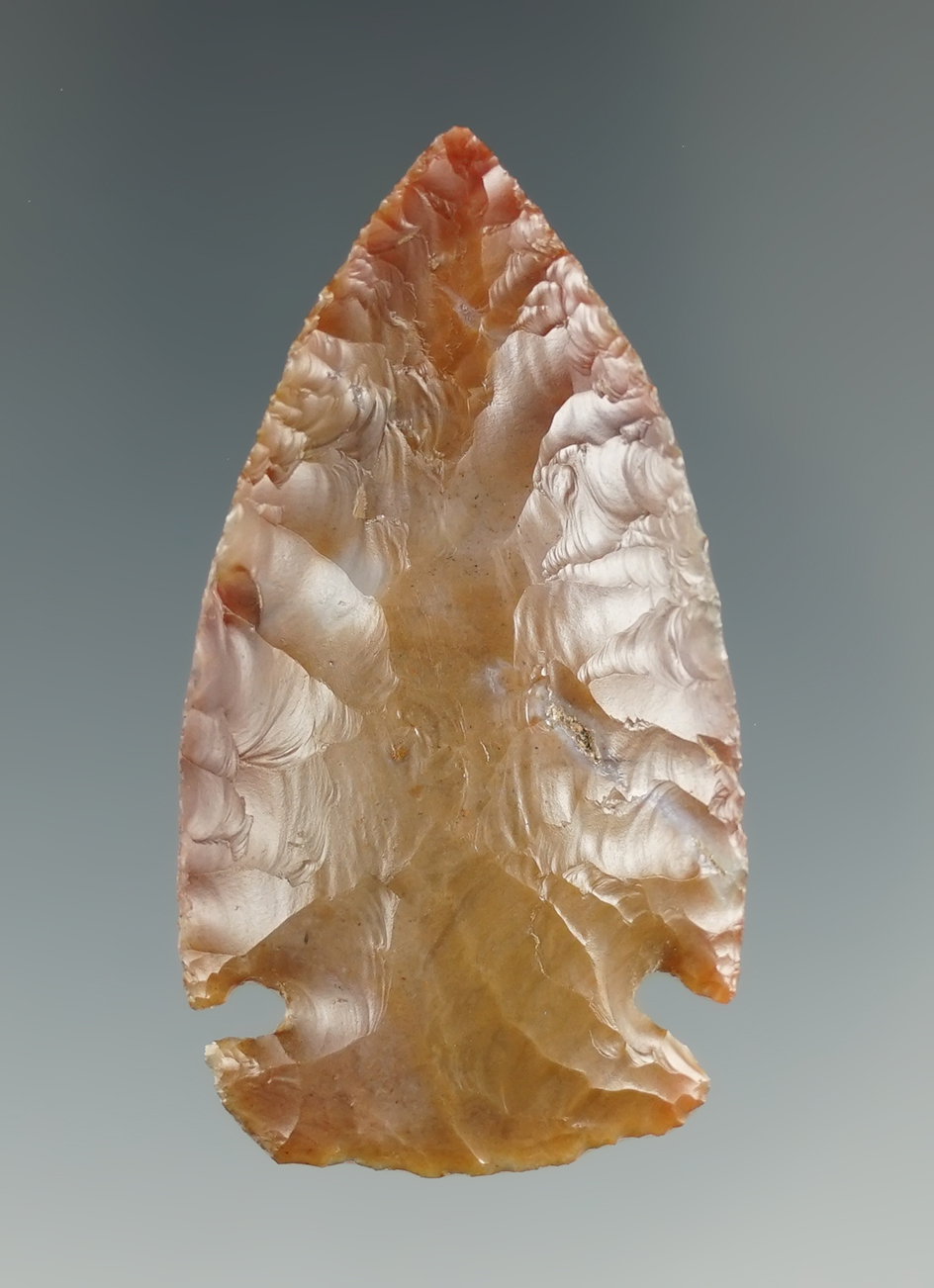 2" Cornernotch "micro notch" made from brown Agate. Found near the Columbia River, OR.