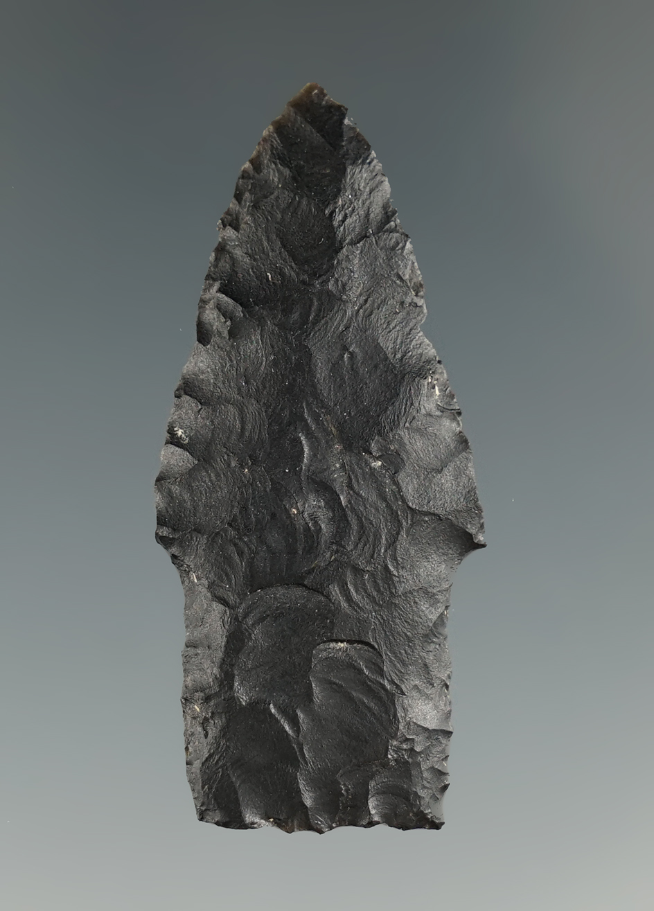 1 3/4" Cody Complex made from Obsidian. Found in the Great Basin, OR.