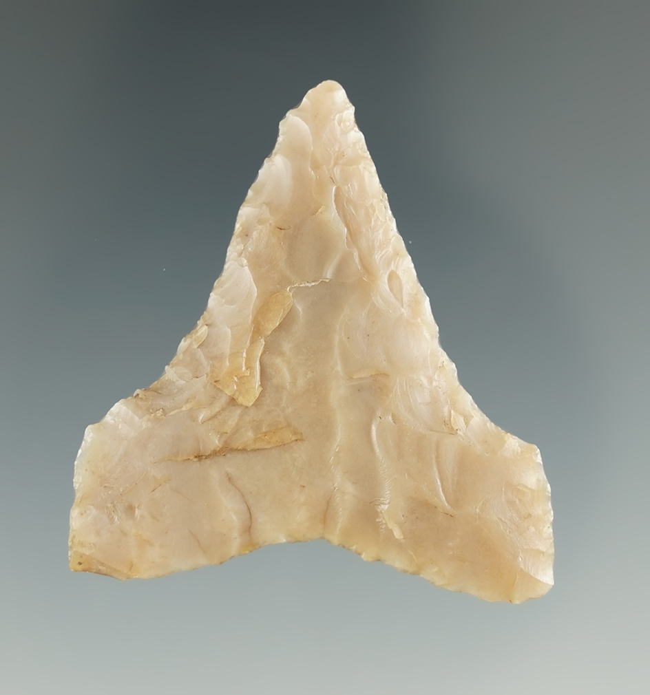 1 11/16" Mule Ear Knife made from tan Agate. Found near the Columbia River, OR.