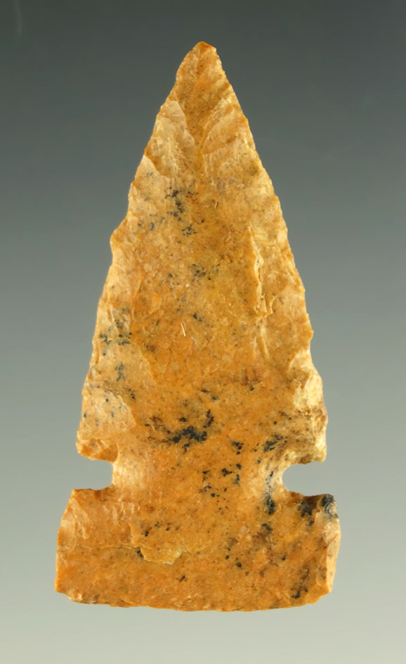1 9/16" Sidenotch arrowhead found in St. Charles County Missouri in 1971.