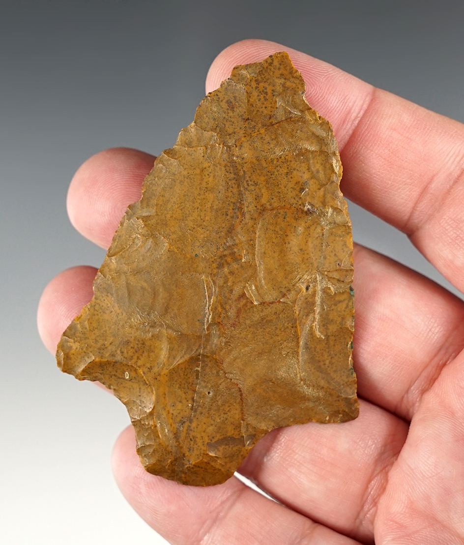 3 1/16" Stemmed Knife made from beautiful Jasper. Found in the Eastern U.S.