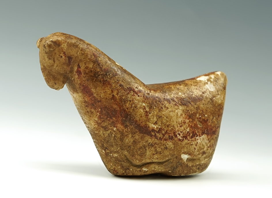 3 1 4" Carved stone Llama effigy that is heavily patinated found in South America.