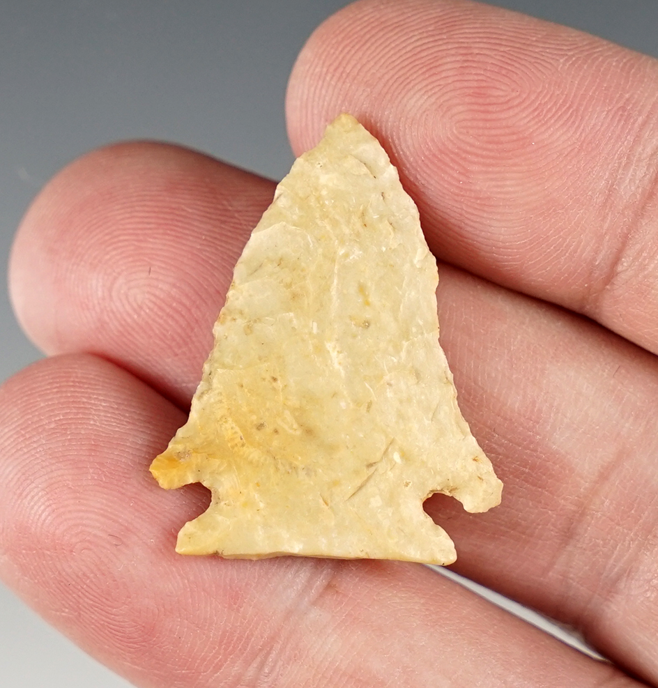 Rare 1 1/4" Miniature Decatur point found in Mason Co., Kentucky. The base is fractured & ground.