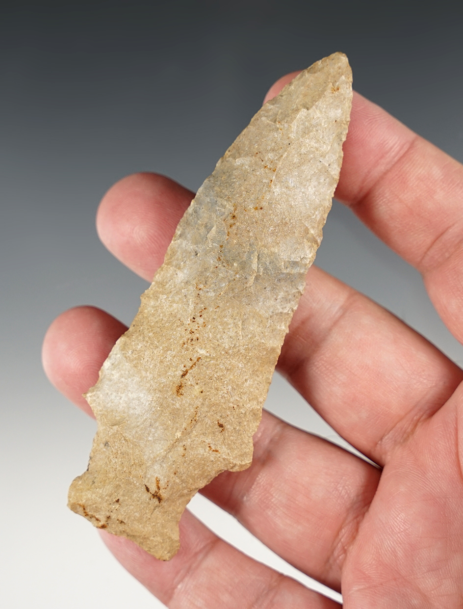 4" Stemmed Knife found in Pulaski Co., Kentucky, by J.R. Dalton.