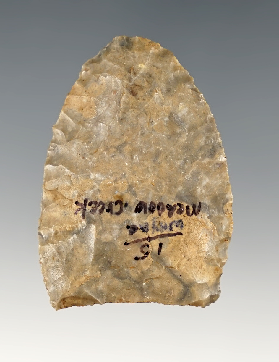 1 13/16" Paleo Point with very minor tip retouch found in Pulaski Co., Kentucky, by J.R. Dalton.