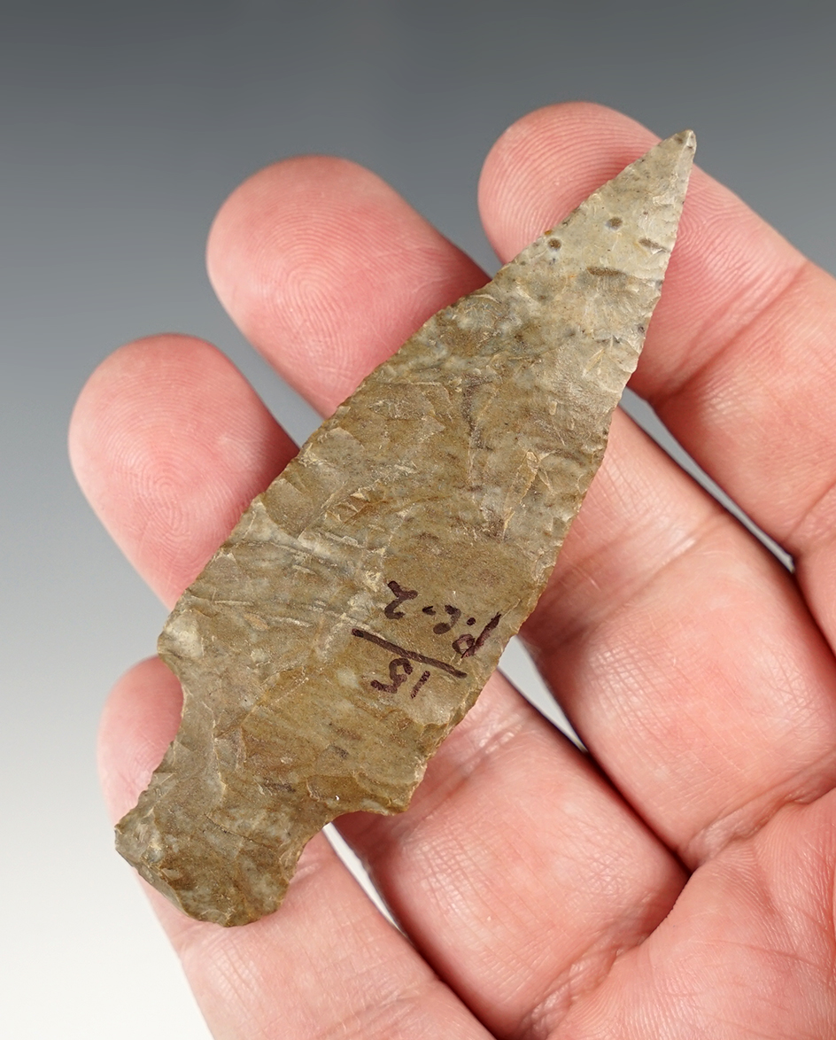 3 3/16" Beacon Island found by J.R. Dalton in Pulaski Co., Kentucky. Great example of the type.