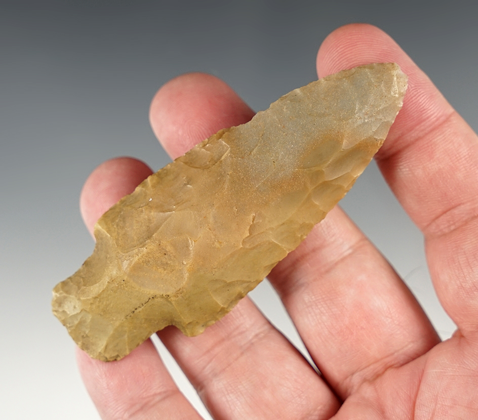 Colorful 3 3/8" Adena made from Carter Cave flint. Found in Kentucky.