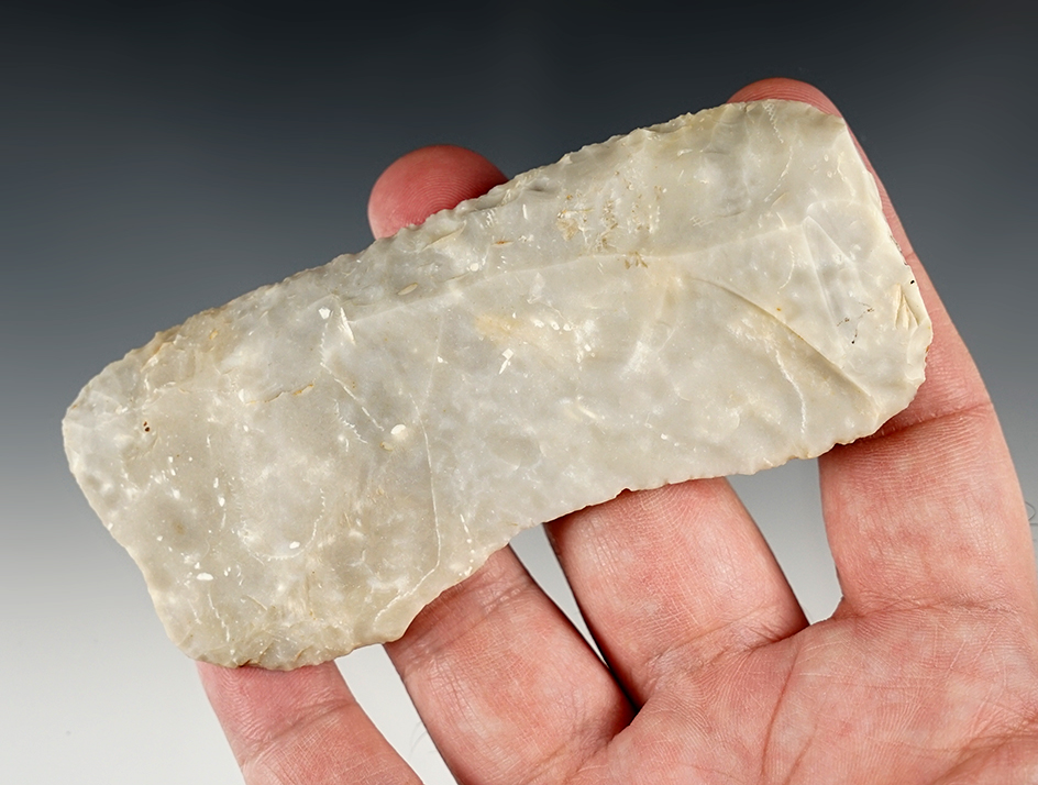 Outstanding  4 3/16" Paleo Uniface Knife found in Licking Co., Ohio. Fine edgework.