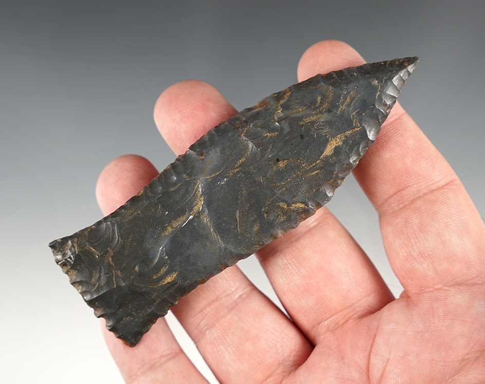 4" Copena found in Lake Co., Tennessee with amazing flaking and edgework.