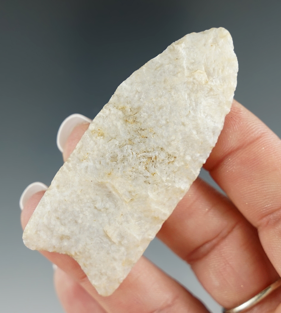 2 9/16" Nicely patinated Paleo Clovis found in Fentress Co., Tennessee.