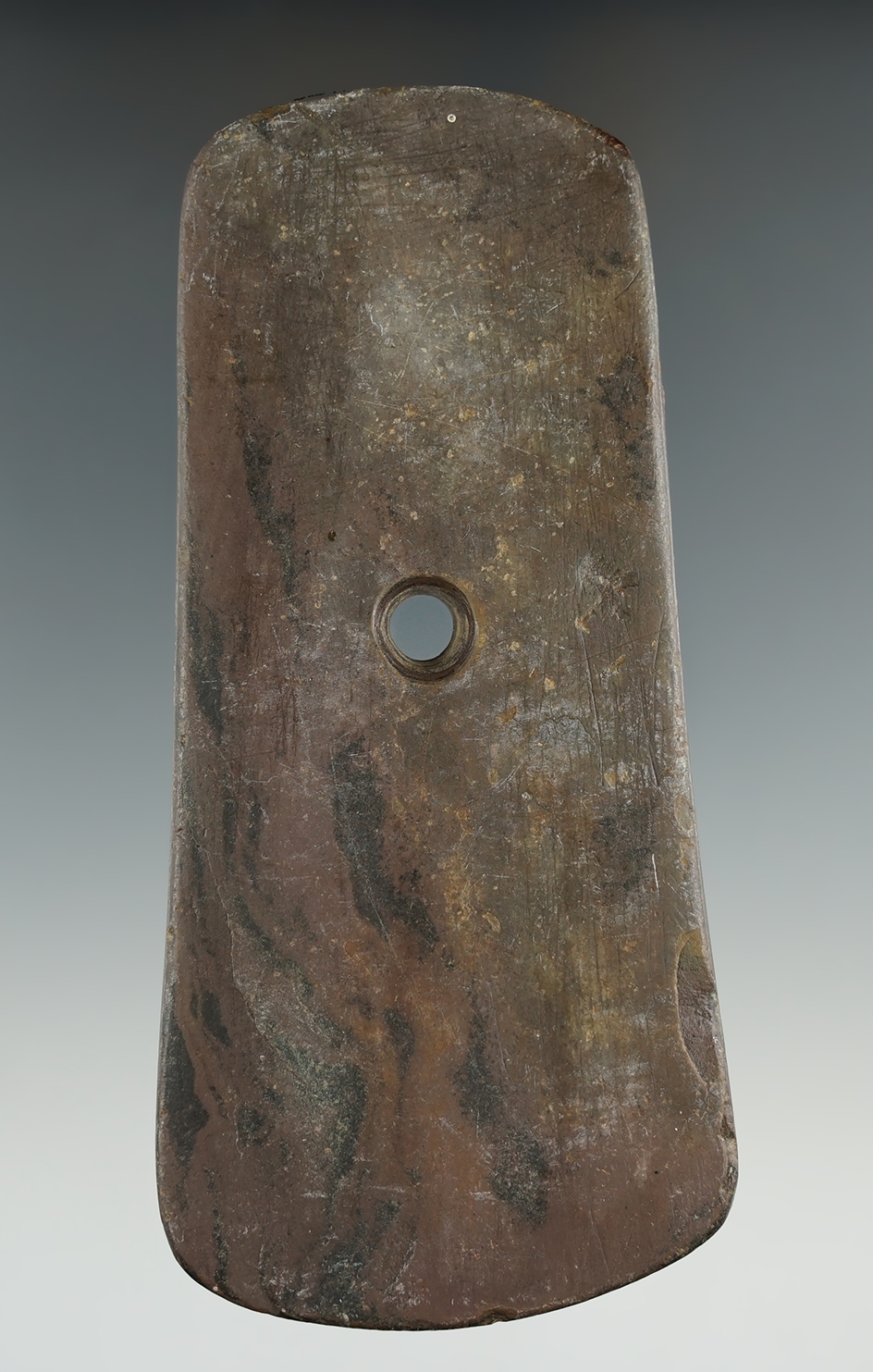 4 7/8" Adena Keyhole Pendant, Liberty Twp., Union Co., Ohio. Pictured in Who's Who #8, pg 242