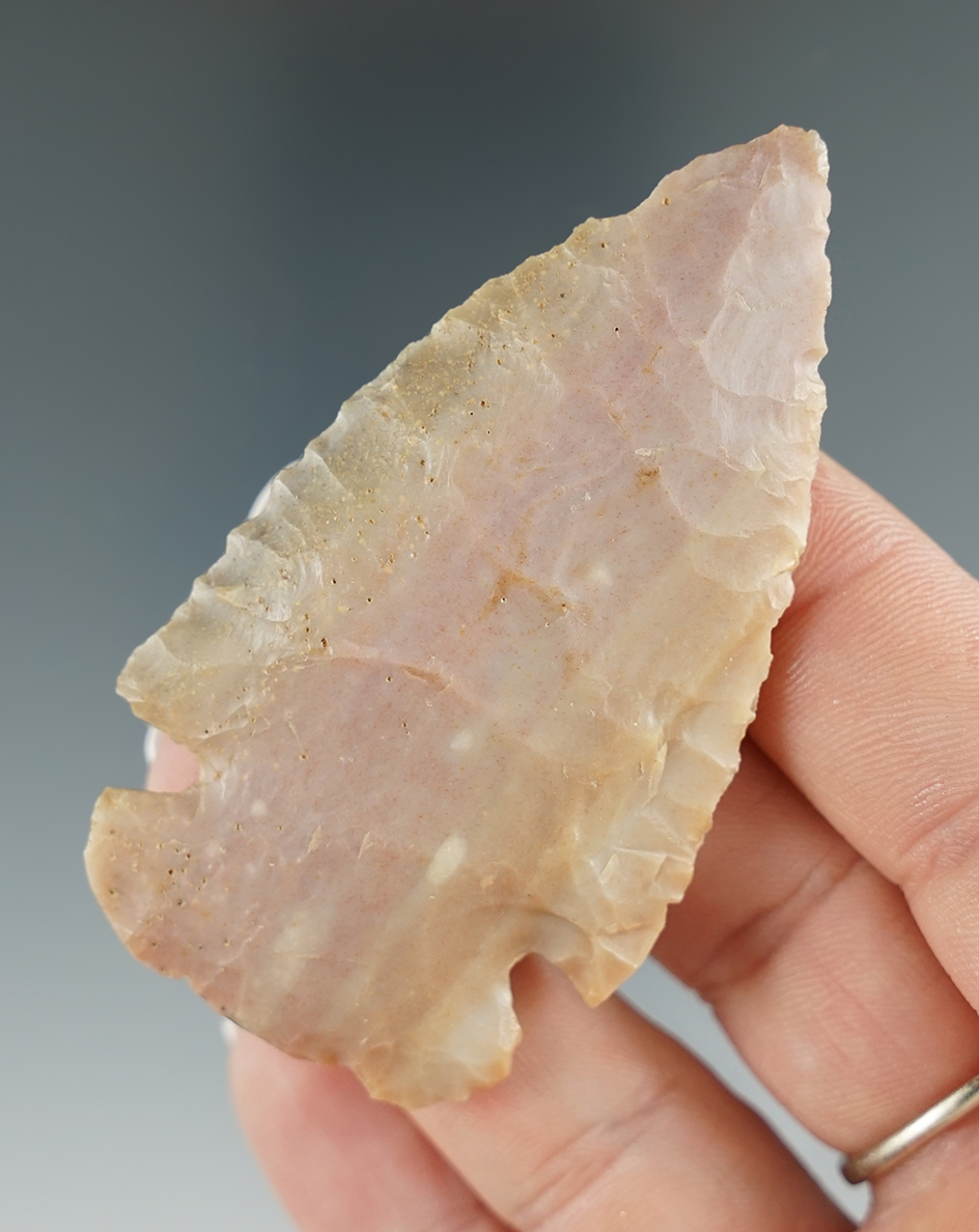 2 3/4" Dovetail found in Harrison Co., Kentucky made from attractive Carter Cave Flint.