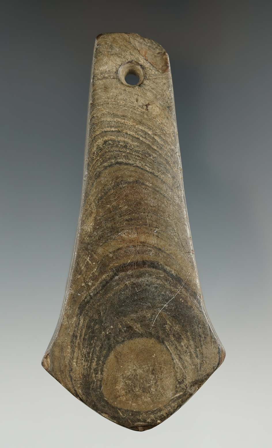 4 3/8" Tallied Anchor Pendant  found in Sandusky Co., Ohio. Pictured in Prehistoric American