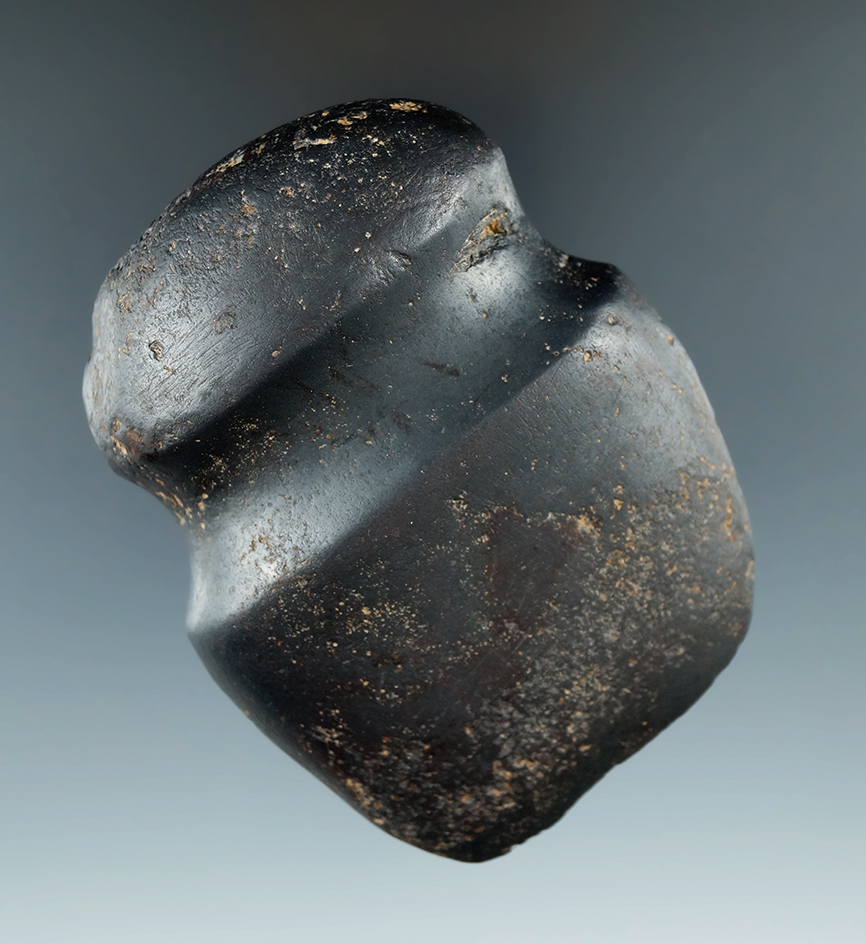 3 1/2" Well-crafted and nicely styled Hematite Full Grooved Axe, Columbiana Co., Ohio.