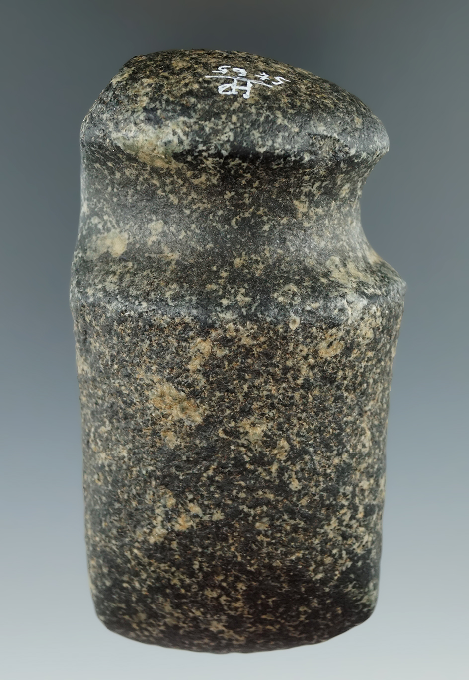 Excellent style on this 4 1/8" long 3/4 grooved Axe found in Ohio. Ex. Tom Davis.