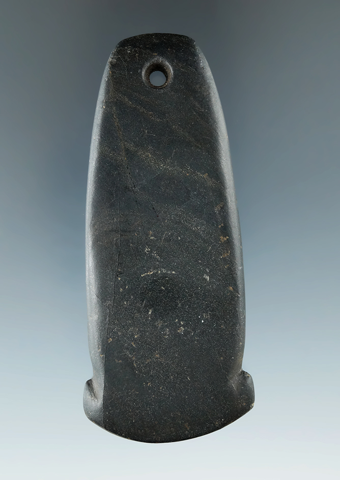 3 3/8" Black Slate Anchor Pendant found in Delaware Co., Ohio. Comes with a Davis COA.