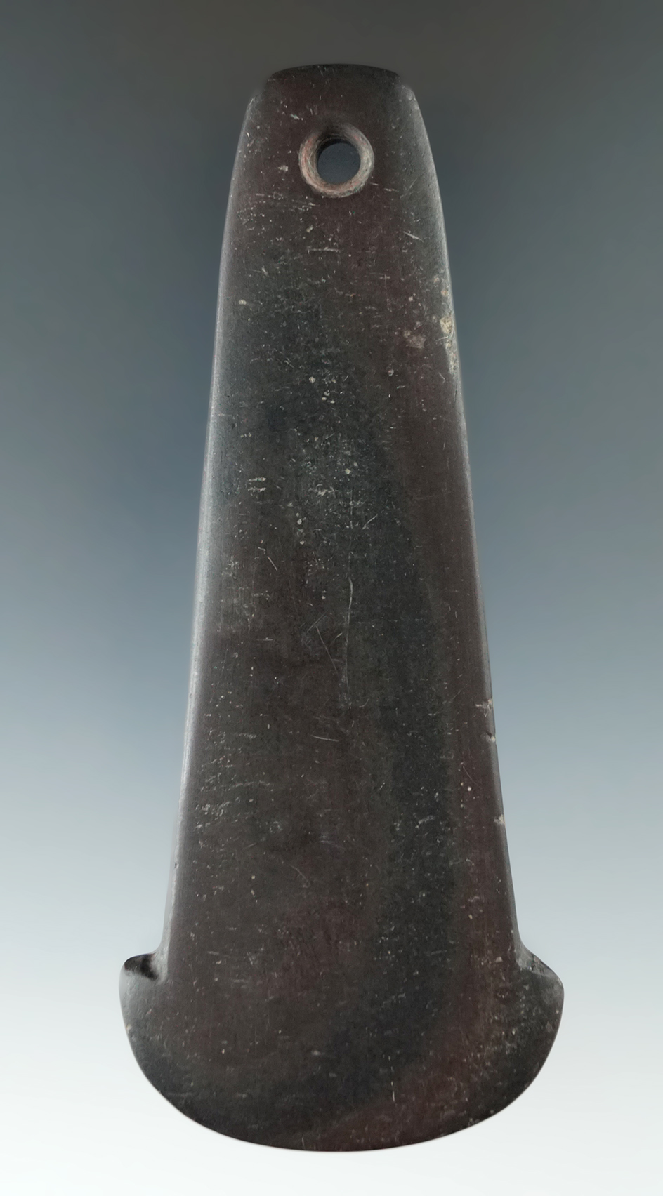 4 1/2" Slate Anchor Pendant with a great finish. A very fine example. Found in Medina Co., Ohio.