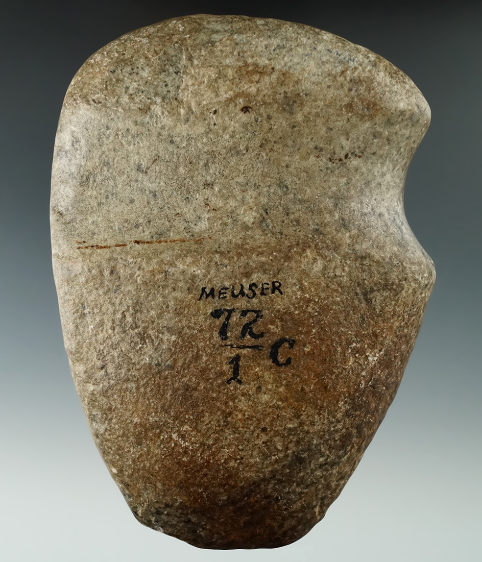 5 5/16" Long 3/4 Grooved Axe found in Richland Co., Ohio. Ex. Meuser #72/1 C, Len Weidner.