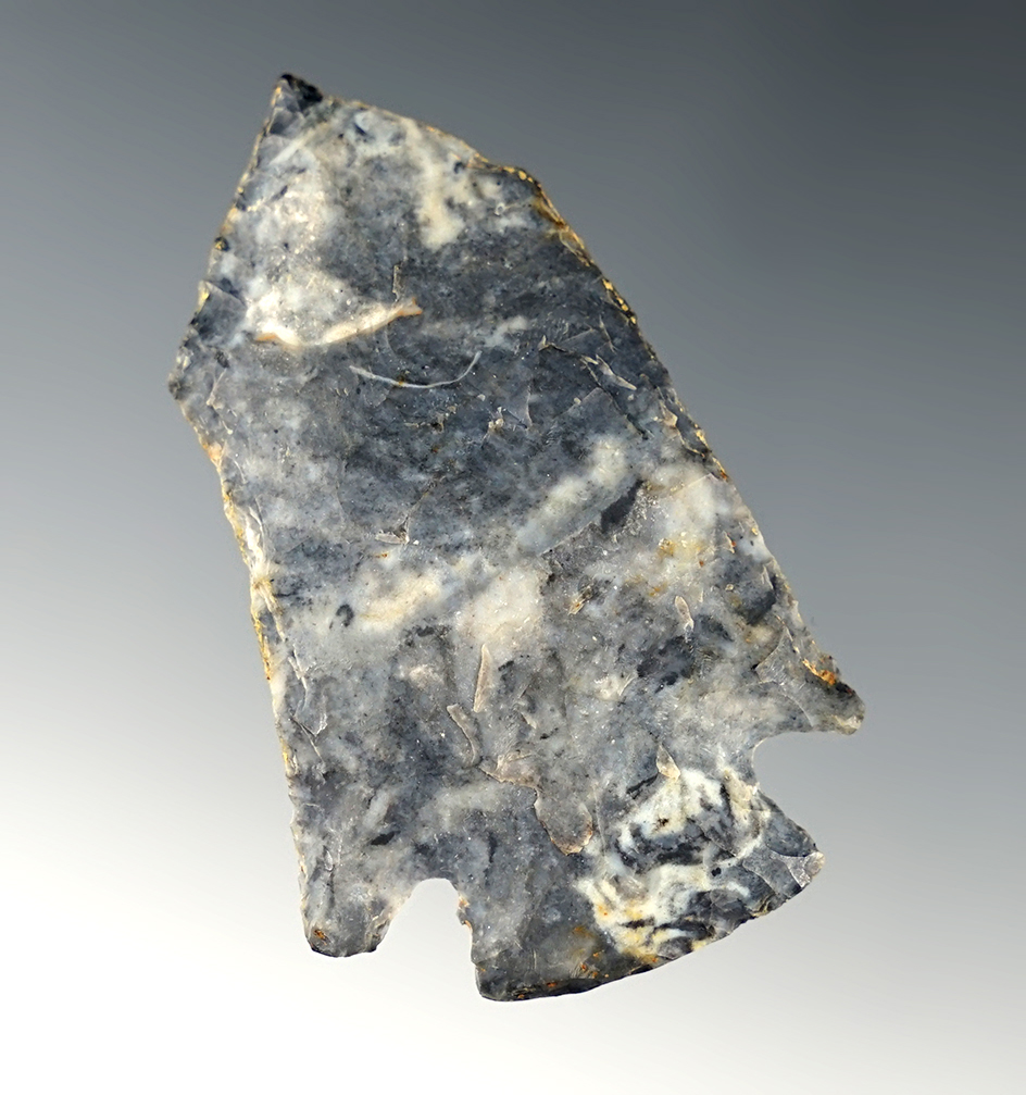Exceptional style! 2 5/16" Pentagonal made from Coshocton Flint, found in Ohio.