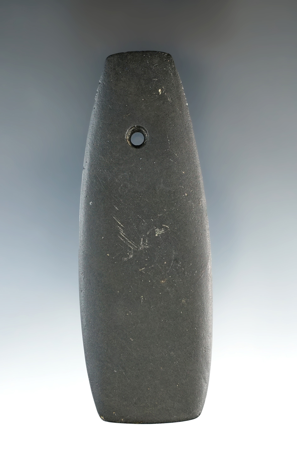 Highly polished 3 3/4" Intrusive Mound Trapezoidal Pendant - Preble Co., Ohio.  Pictured!