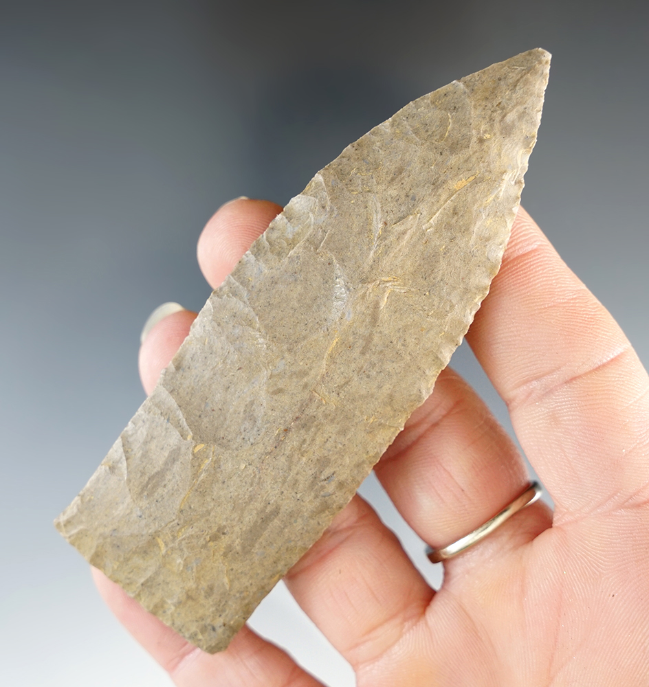 3 13/16" Copena that is very well made from Dover Flint. Found in Tennessee.