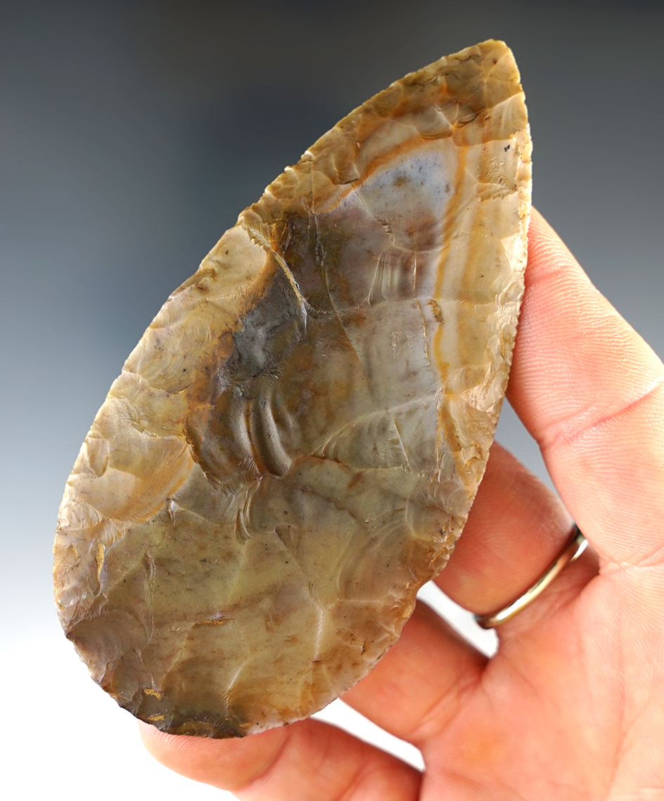 Incredible 3 13/16" Adena blade - Licking Co., Ohio. Pictured!