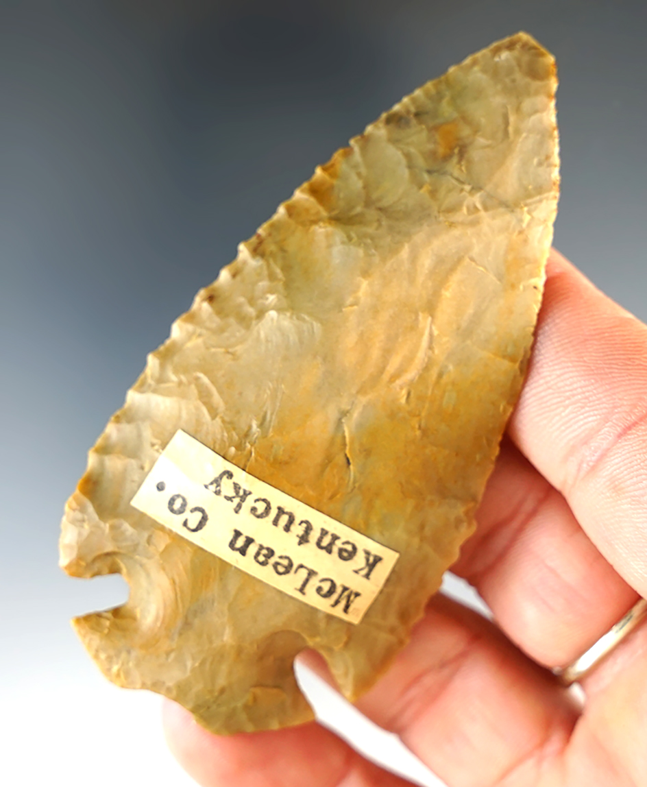 Classic style 3 1/4" Beveled Notched Base Dovetail made from Carter Cave.  McLean Co., KY.