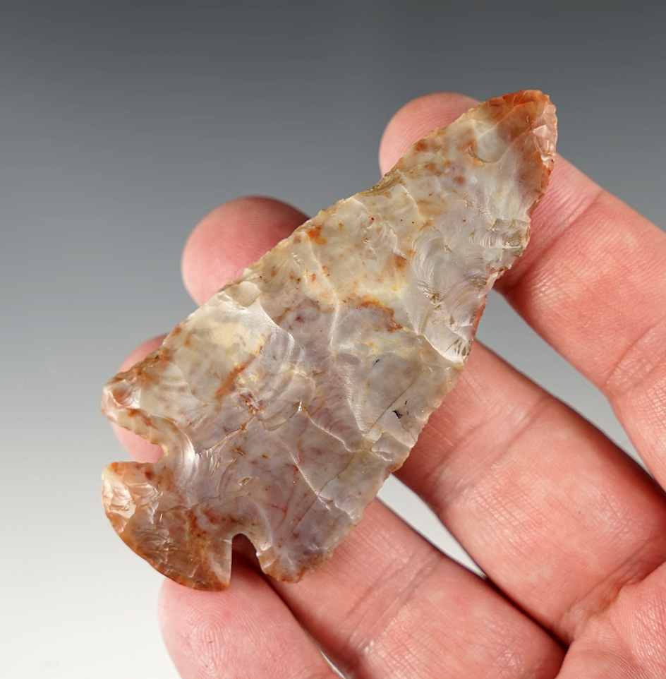 3 1/8" Dovetail made from beautiful jewel quality Flint Ridge Flint. Found in Ohio.