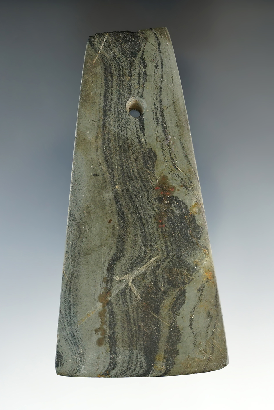 Thin and nice! 4 3/16" Hopewell Trapezoidal Pendant found in  Logan Co., Ohio.