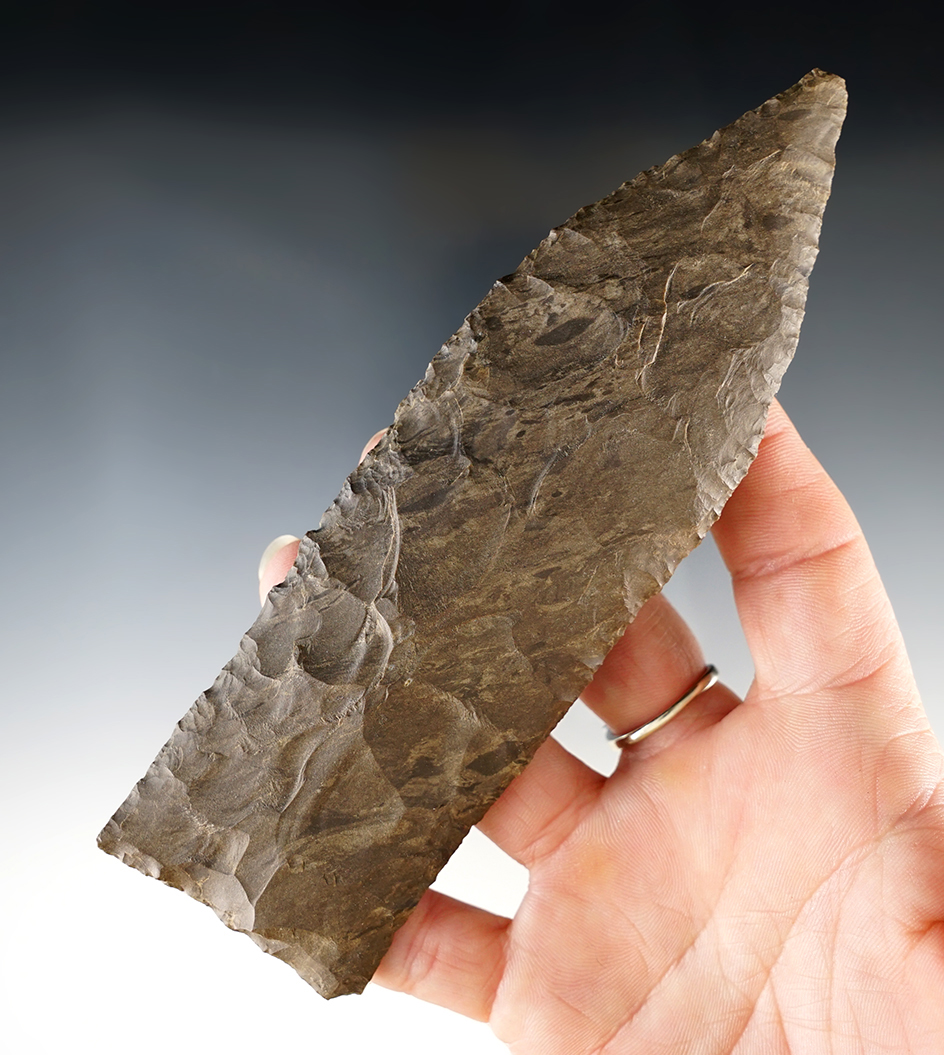 Exceptional! Very large 5 13/16" Copena Knife made from Dover Flint. Houston Co., Tennessee