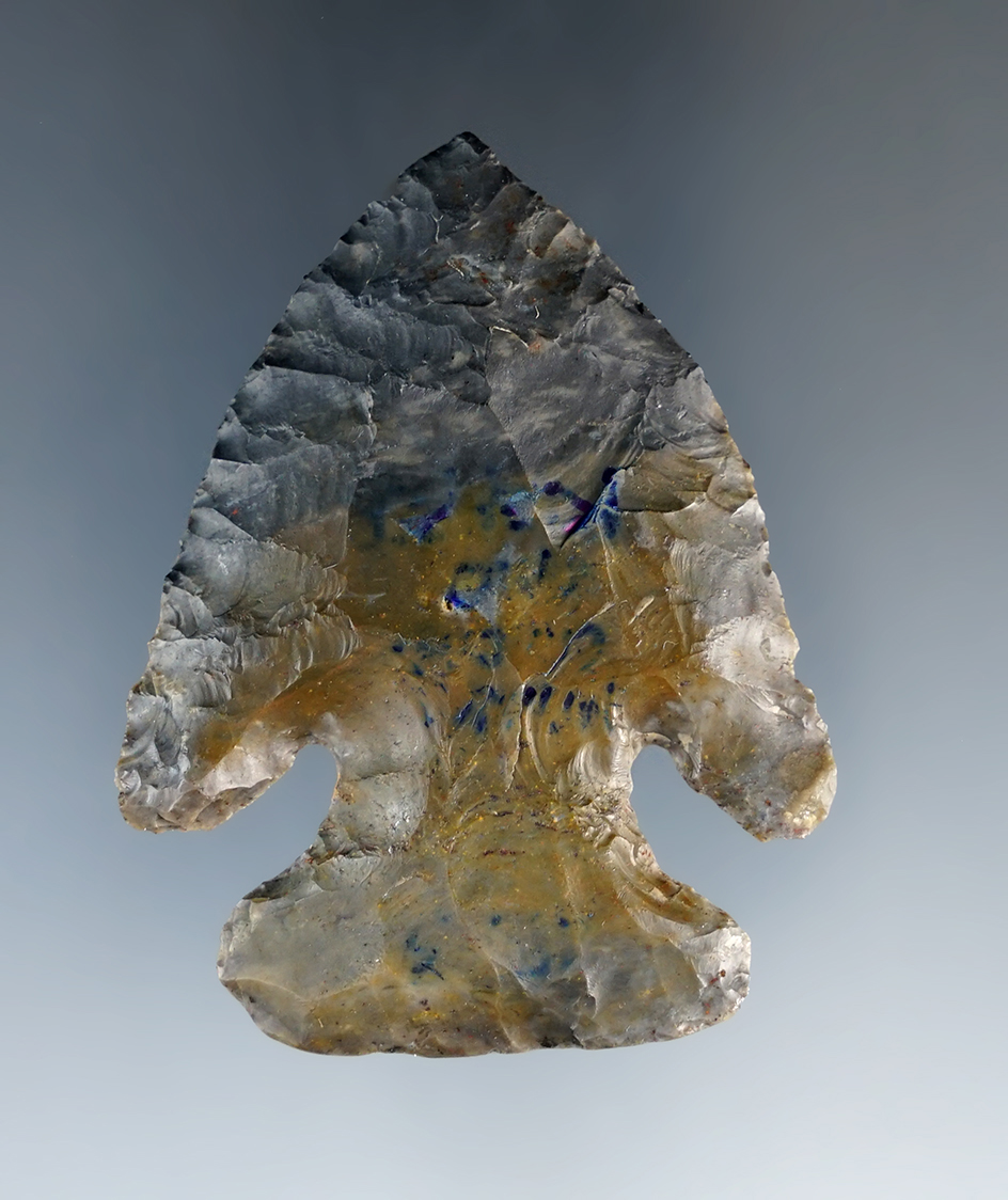 2 7/16" Classic "Dog Leg" Bevel made from multi-colored Coshocton, found in Ohio. Pictured!