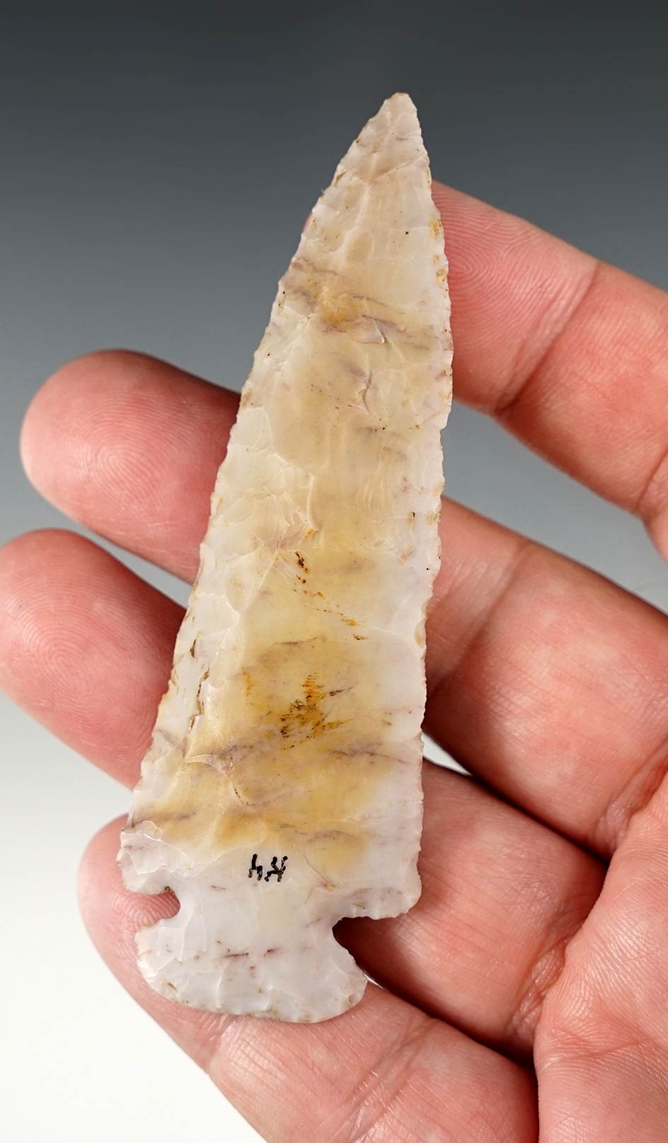 3 5/8" Flint Ridge Flint Dovetail found in Medina Co., Ohio - very nice condition. Ex. Dr. Meuser.