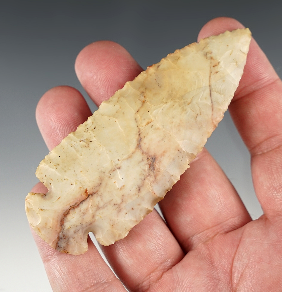 Classic style 3 5/8" Dovetail made from beautifully colored Flint Ridge Flint, found in Ohio.