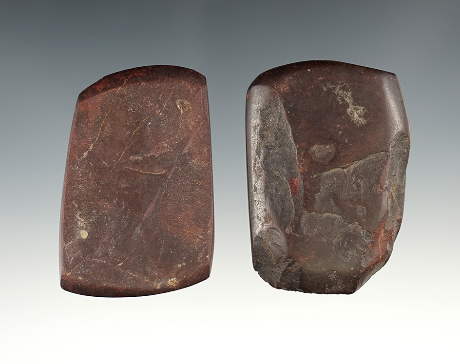 Pair of nice Hematite Celts found in the Midwestern U.S. Both are around 2 1/2".