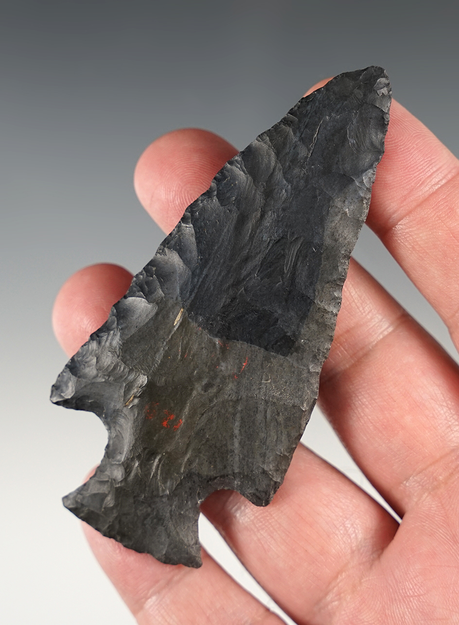 3 1/2" Two-tone Coshocton Hopewell. Found in Huron Co., Ohio.