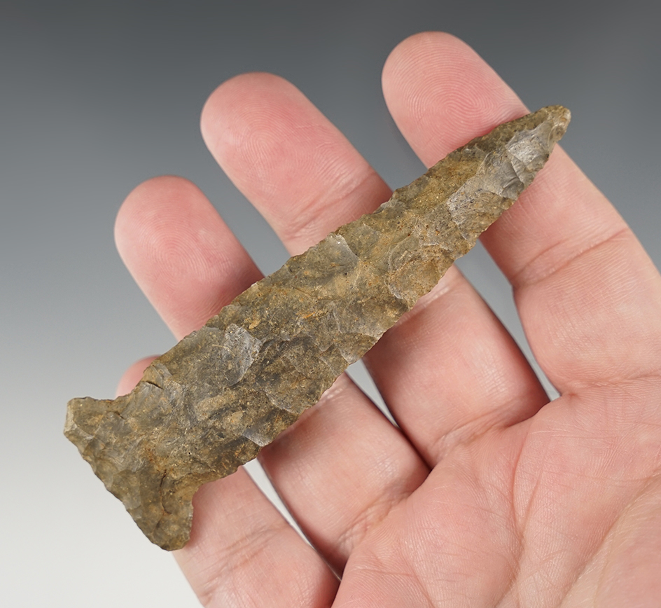 Fantastic 3 15/16" Ohio Fishspear point that is nicely patinated. Large for the type.