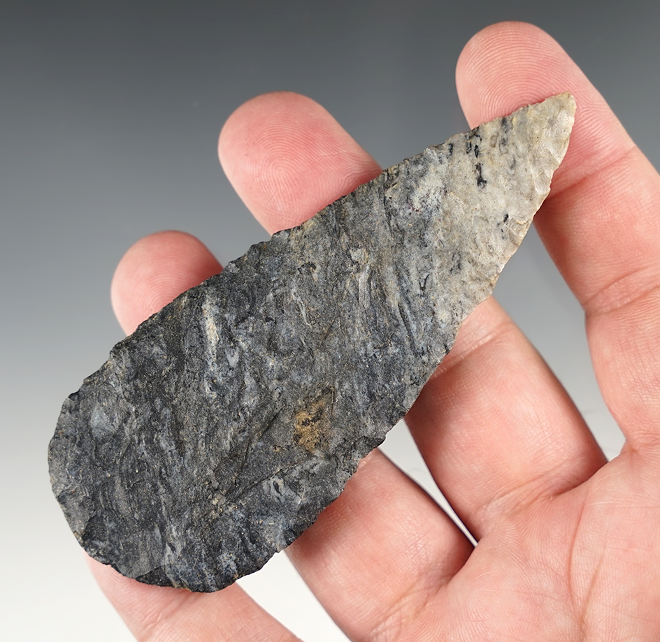 Beautifully made 3 15/16" Leaf-Shaped Blade found in Mercer Co., Ohio.