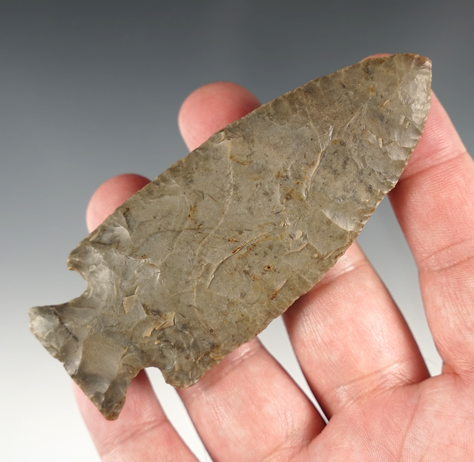 Superb 4" Bakers Creek found in Green Co., Kentucky. Made from Hornstone.