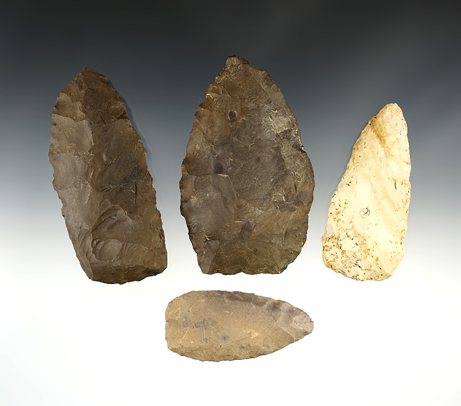 Set of 4 Blades found in various locations. All are in good condition. The largest is 4 1/4".