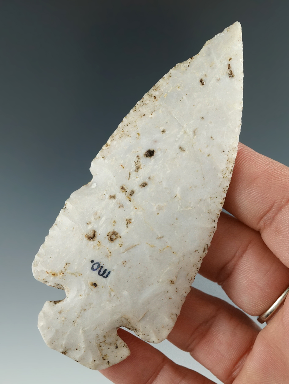 3 3/4" Dovetail - Burlington Flint found in Missouri. Ex. Lyle Nickle collection. Jackson COA.