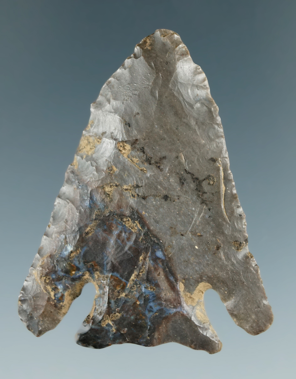 1 7/8" Lost Lake made from Hornstone found in Kentucky. Comes with a Bennett COA.