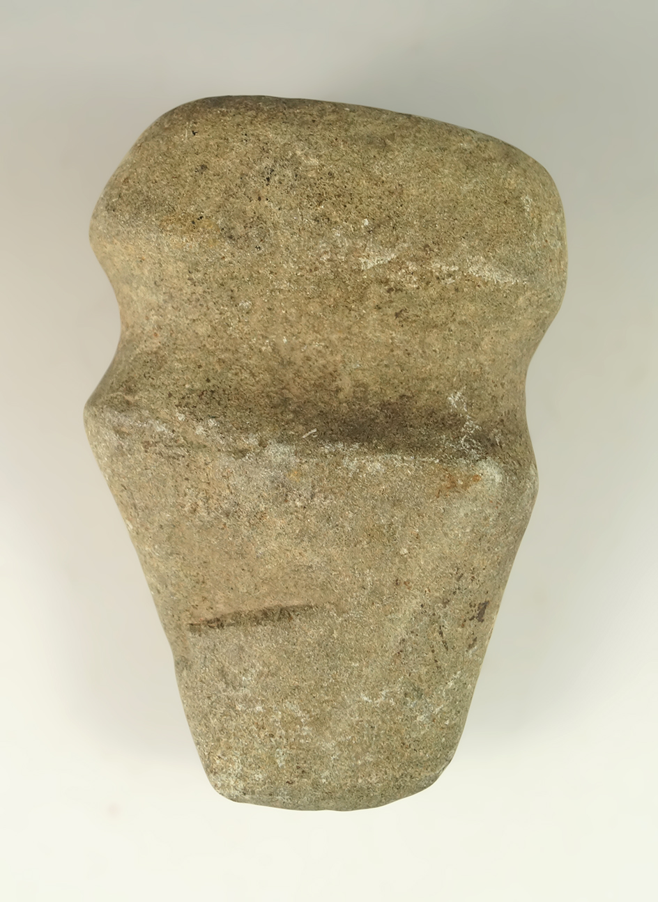 Well styled 4 1/4" long 3/4 grooved hardstone Axe found in Hardin Co.,  Ohio.